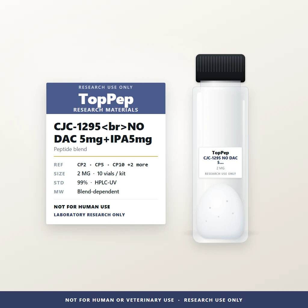 CJC-1295 NO DAC 5mg+IPA5mg reference material — Peptide blend